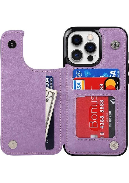 IPhone 15 Için Kart Tutucu Kılıf ile Cüzdan Pro Max Flip Darbeye Mandala (Yurt Dışından)