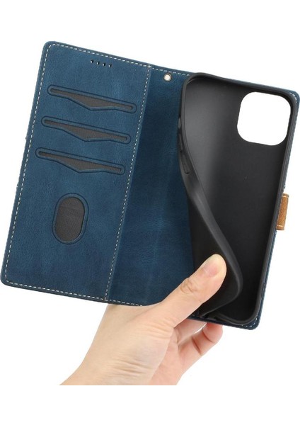 IPhone 11 Pro Max Kickstand Manyetik Kapatma Kart Yuvası Için Cüzdan Kılıf (Yurt Dışından)