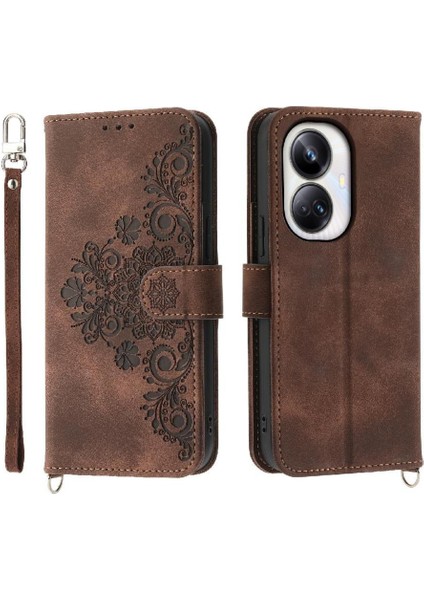 Realme 10 Pro Artı 5g Darbeye Dayanıklı Kabartmalı Bileklik Çoklu Için Flip Case (Yurt Dışından)