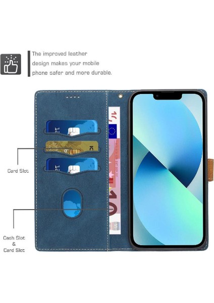 Cüzdan Kılıf IPhone 13 Mini Bilek Kayışı Kart Yuvası Kickstand Manyetik (Yurt Dışından)