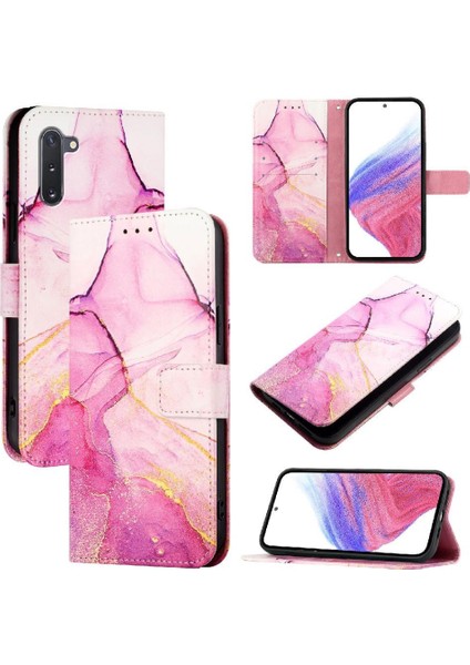 Samsung Galaxy Not 10 Için Kılıf Pu Deri Mermer Desen Cüzdan Kickstand (Yurt Dışından) indirimleri