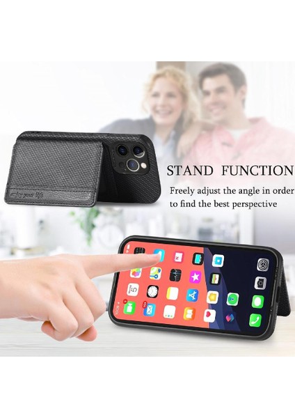 IPhone 13 Için Kılıf Pro Max Standı Fonksiyonu Rfıd Engelleme Manyetik Kart (Yurt Dışından)