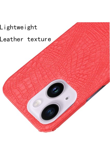 IPhone 14 Için Şık Klasik Durumda Artı Klasik Timsah Moda Kapak (Yurt Dışından)