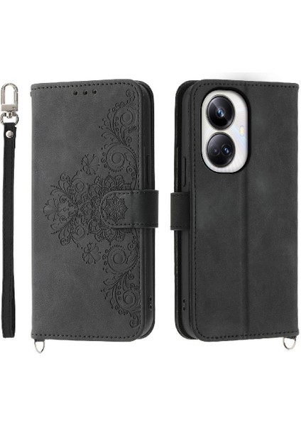 Realme 10 Pro Artı 5g Darbeye Dayanıklı Kabartmalı Bileklik Çoklu Için Flip Case (Yurt Dışından)