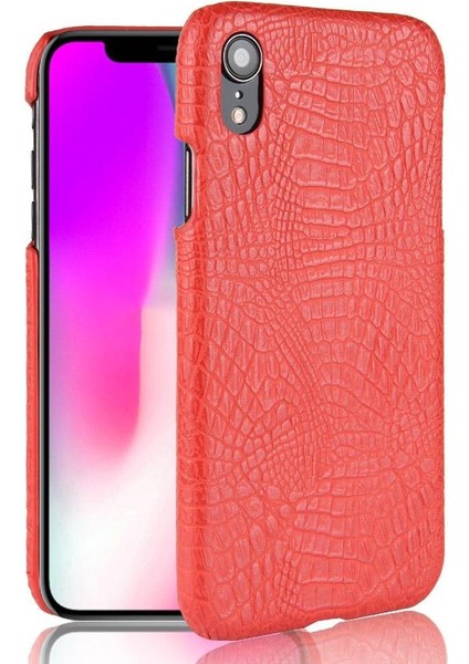 IPhone Xr Klasik Timsah Moda Anti Scratch Için Şık Klasik Durumda (Yurt Dışından)