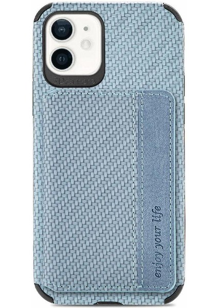 IPhone 12 Için Kılıf Mini Manyetik Kart Tutucu Standı Fonksiyonu Rfıd Engelleme (Yurt Dışından)