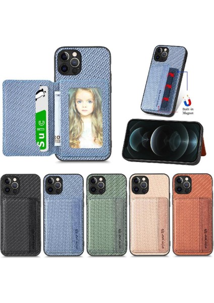IPhone 12 Için Kılıf Pro Max Rfıd Engelleme Standı Fonksiyonu Manyetik Kart (Yurt Dışından)