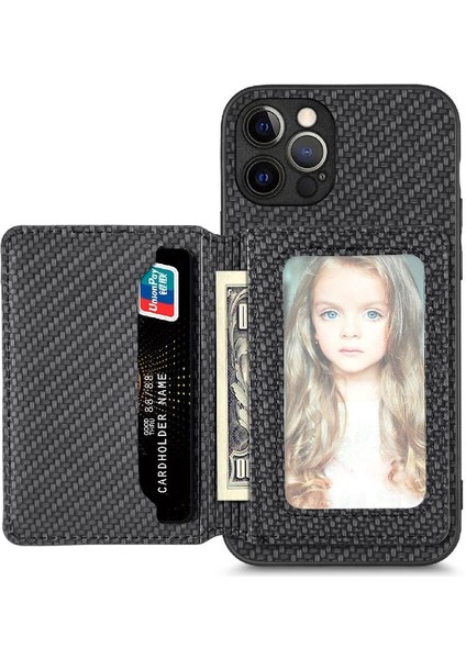 IPhone 12 Için Kılıf Pro Max Rfıd Engelleme Standı Fonksiyonu Manyetik Kart (Yurt Dışından)