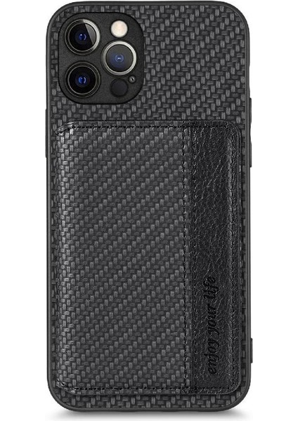 IPhone 12 Için Kılıf Pro Max Rfıd Engelleme Standı Fonksiyonu Manyetik Kart (Yurt Dışından)