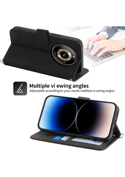 Realme 11 Pro 5g Bileklik Darbeye Kabartmalı Çoklu Kart Için Flip Case (Yurt Dışından)