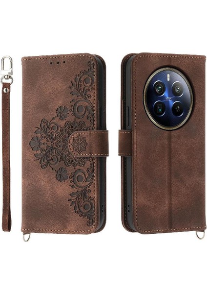 Realme 12 Pro Artı 5g Kabartmalı Darbeye Bileklik Çoklu Için Flip Case (Yurt Dışından)