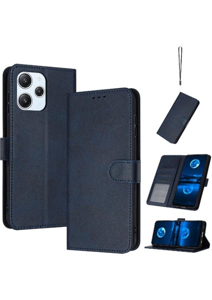 Xiaomi Redmi Için Flip Case 12 4g/5g Toka Pu Deri ile Saf Renk (Yurt Dışından)