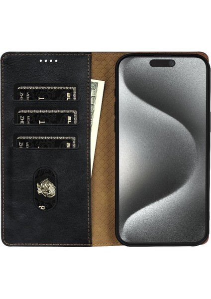 IPhone 12 Için Flip Case Pro Max Manyetik Kapatma Kart Yuvaları Yan Cep (Yurt Dışından)
