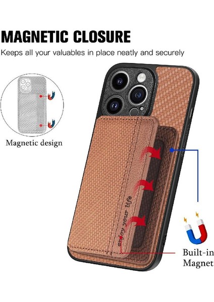 IPhone 14 Pro Rfıd Engelleme Manyetik Kart Tutucu Komple Kamera Için Kılıf (Yurt Dışından)