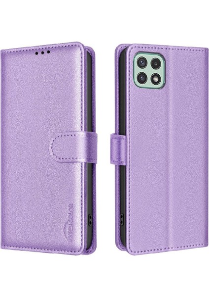 Samsung Galaxy A22 5g Manyetik Rfıd Engelleme Cüzdan Pu Kart Için Flip Case (Yurt Dışından) indirimleri
