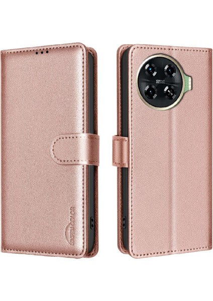 Tecno Spark 20 Pro Artı Kart Tutucu Kickstand Cüzdan Pu Rfıd Için Flip Case (Yurt Dışından)
