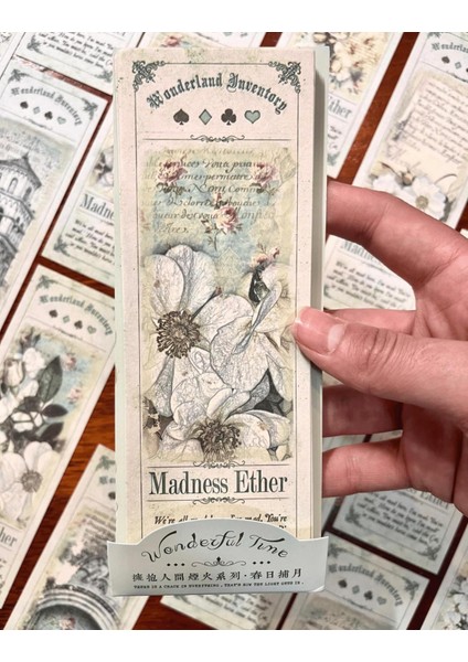 Wonderful Time Serisinden Madness Ether 24 Adet Renkli Desenli Scrapbook Kağıdı