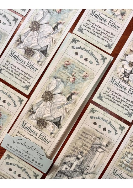 Wonderful Time Serisinden Madness Ether 24 Adet Renkli Desenli Scrapbook Kağıdı
