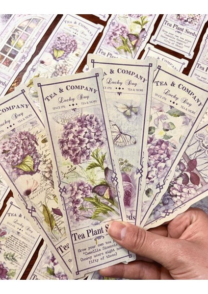 Wonderful Time Serisinden Tea Plant Seeds 24 Adet Renkli Desenli Scrapbook Kağıdı modelleri