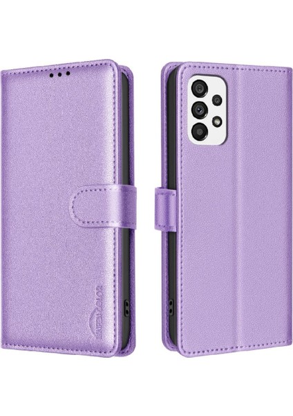 YH Mall Samsung Galaxy M23 5g Rfıd Engelleme Kart Tutucu Kickstand Pu Için Flip Case (Yurt Dışından)