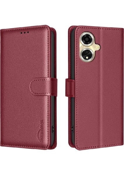 Oppo A59 5g Kart Tutucu Için Flip Case Kickstand Cüzdan Rfıd Engelleme Pu (Yurt Dışından)