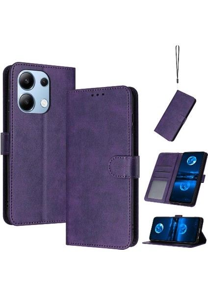 Saf ile Kart Yuvası Kickstand ile Xiaomi Redmi Not 13 4g Için Flip Case (Yurt Dışından)