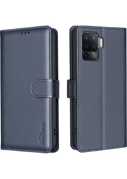 YH Mall Oppo A94 4g Için Flip Case Pu Deri Cüzdan Manyetik Kart Tutucu Kickstand (Yurt Dışından)