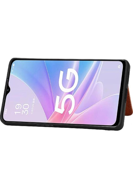 Oppo A78 Için Kılıf Standı Fonksiyonu Manyetik Kart Tutucu Komple Kamera (Yurt Dışından)