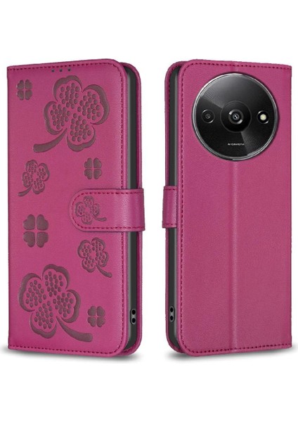 Xiaomi Redmi A3 Kart Yuvaları Tutucu Kickstand Pu Deri Için Flip Case (Yurt Dışından)