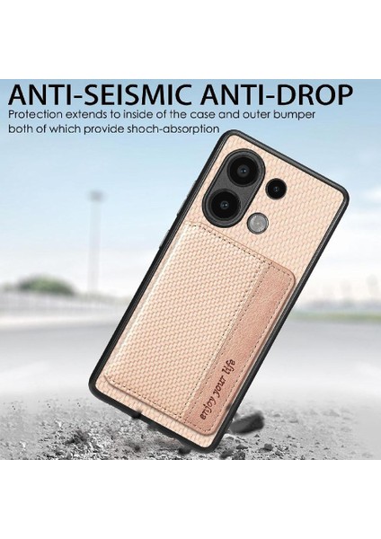 Xiaomi Redmi Için Not 13 4g Standı Fonksiyonu Manyetik Kart Tutucu Rfıd (Yurt Dışından)