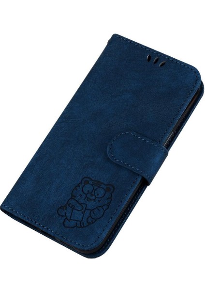 Infinix Not 40 Pro Artı Kabartmalı Sevimli Kaplan Flip Folio Kart Için Kılıf (Yurt Dışından)