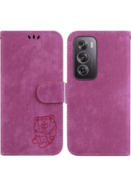 Oppo Oppo 12 Pro 5g Için Kılıf Tutucu Kapak Çevirin Folio Kabartmalı Sevimli Kaplan (Yurt Dışından)