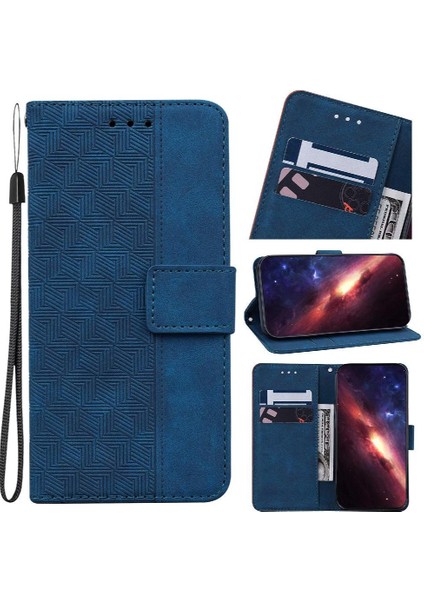 IPhone 16 Için Flip Case Pro Max Kickstand Özelliği Flip Folio Geometrik Pu (Yurt Dışından)