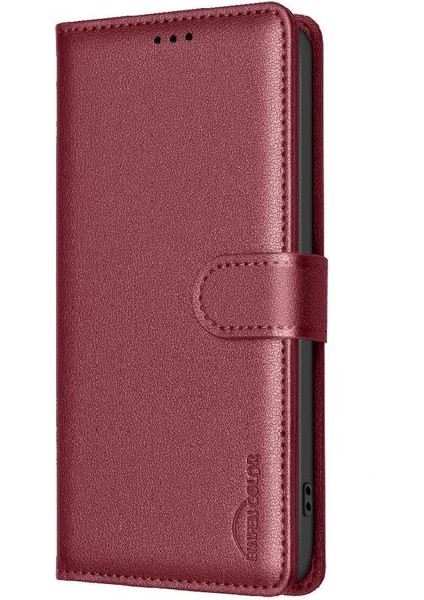 Realme 12 Pro Artı 5g Için Flip Case Pu Deri Cüzdan Manyetik Kart Tutucu (Yurt Dışından)