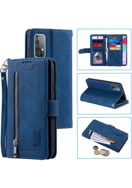 Samsung Galaxy A73 5g Için Flip Case Kordon Cüzdan Kickstand Pu Deri 9 (Yurt Dışından) fırsatları