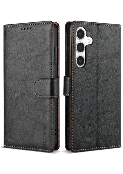Samsung Galaxy S24 Manyetik Kapatma Anti Kayma Kart Yuvaları Için Flip Case (Yurt Dışından)