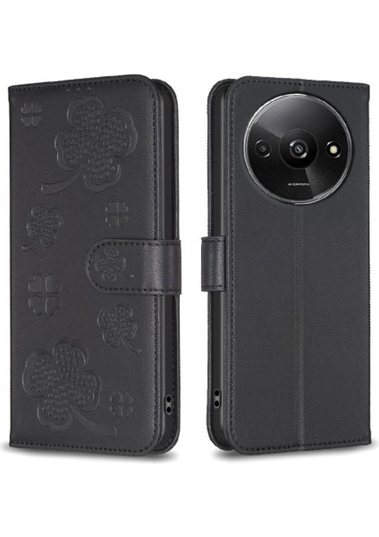 Xiaomi Redmi A3 Kart Yuvaları Tutucu Kickstand Pu Deri Için Flip Case (Yurt Dışından)