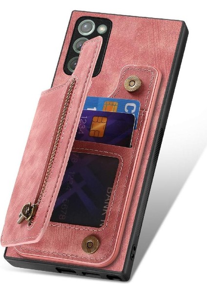 Samsung Galaxy Not 20 Için Kılıf Katlanabilir Arka Kapak Standı Fonksiyonu Fermuar (Yurt Dışından)