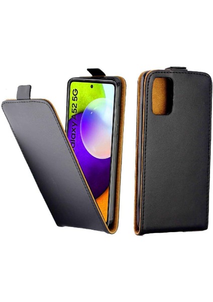 Samsung Galaxy Vertical 5g Tpu Deri Iş Tarzı Için Dikey Flip Case (Yurt Dışından)