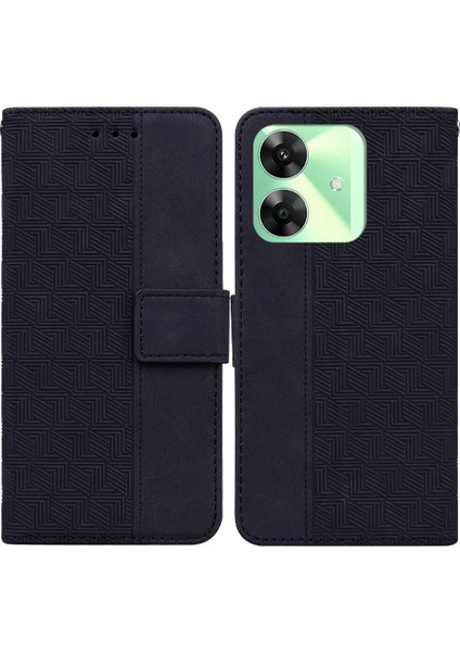 Realme C61 Flip Folio Cüzdan Kapak Premium Pu Deri Için Flip Case (Yurt Dışından)