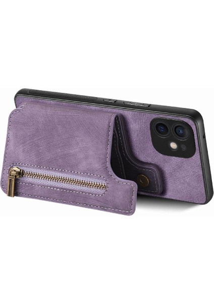 IPhone 11 Için Kılıf Vintage Fermuar Cüzdan Standı Fonksiyonu Katlanabilir Arka Kapak (Yurt Dışından) fırsatları