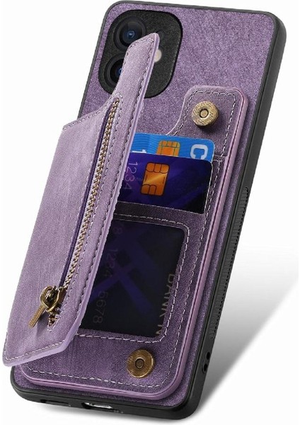 IPhone 11 Için Kılıf Vintage Fermuar Cüzdan Standı Fonksiyonu Katlanabilir Arka Kapak (Yurt Dışından) indirimleri