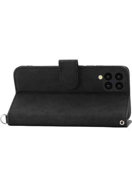 Samsung Galaxy A12 5g Bileklik Kabartmalı Darbeye Dayanıklı Çoklu Için Flip Case (Yurt Dışından)