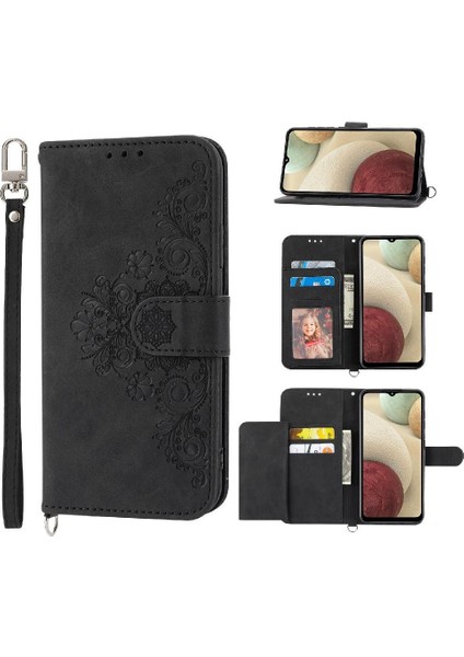 Samsung Galaxy A12 5g Bileklik Kabartmalı Darbeye Dayanıklı Çoklu Için Flip Case (Yurt Dışından)