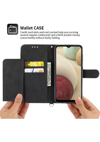 Samsung Galaxy A12 5g Bileklik Kabartmalı Darbeye Dayanıklı Çoklu Için Flip Case (Yurt Dışından)