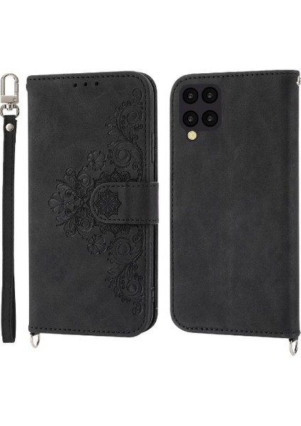 Samsung Galaxy A12 5g Bileklik Kabartmalı Darbeye Dayanıklı Çoklu Için Flip Case (Yurt Dışından)