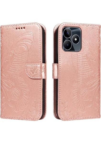 Kredi Kartı Yuvası ile Realme Not 50 5g Yüksek Kaliteli Deri Için Flip Case (Yurt Dışından)