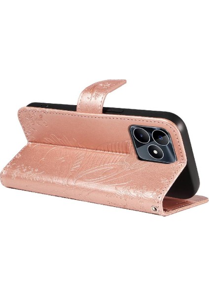 Kredi Kartı Yuvası ile Realme Not 50 5g Yüksek Kaliteli Deri Için Flip Case (Yurt Dışından)