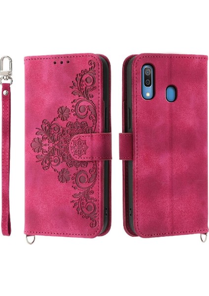 Samsung Galaxy A30 Bileklik Kabartmalı Darbeye Dayanıklı Çoklu Için Flip Case (Yurt Dışından)