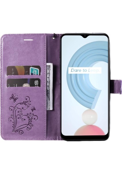 Kart Yuvası Standı ile Realme C21Y Flip Kickstand Pu Deri Için Flip Case (Yurt Dışından) indirimleri